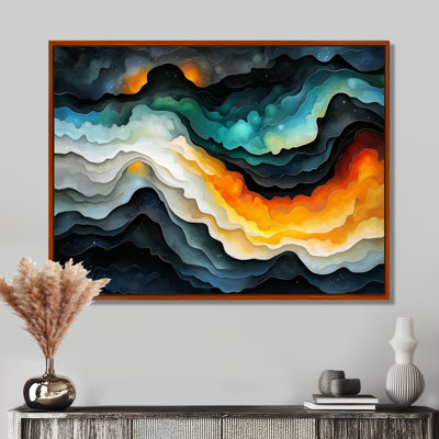 Wooding Minimalist Ethereal Abstract Marble Ocean II - art mural abstrait