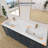 72 Inch Solid Surface Double Sink Bathroom Vanity Top with Integrated Dual Sinks, Bright White 2" Thick Modern Countertop, 1.38" Rear Backsplash, Smooth Minimal Design, Waterproof & Easy Install