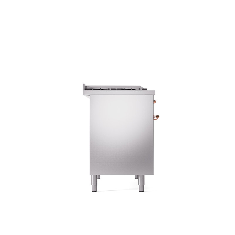 ILVE Nostalgie II 40 in Dual Fuel Range, White/Copper, Liquid Propane
