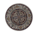 Wool Oriental Area Rug in Red/Ivory/Bule