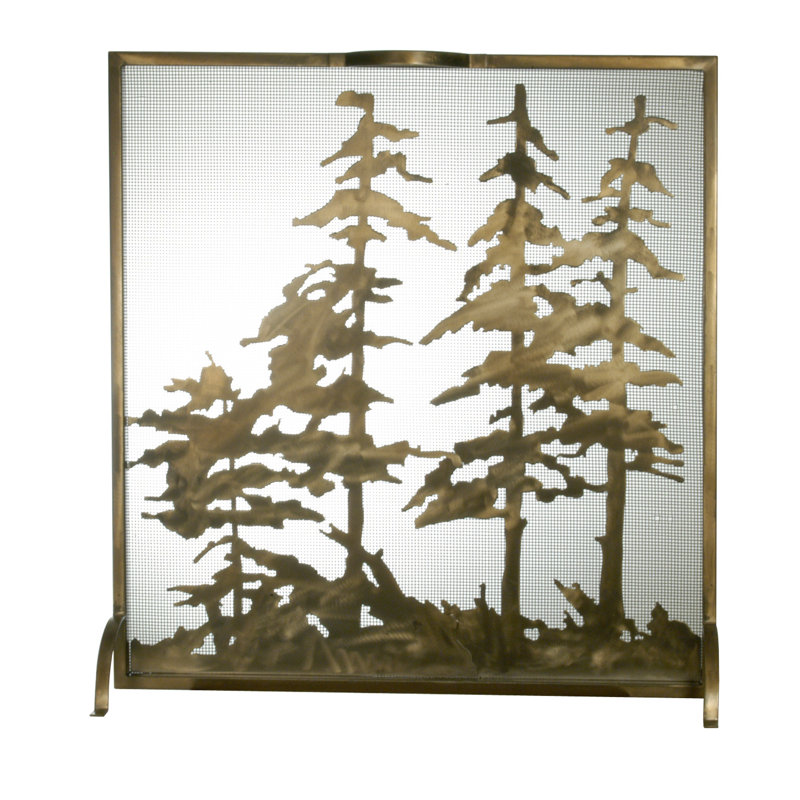 Tall Single Panel Fireplace Screen
