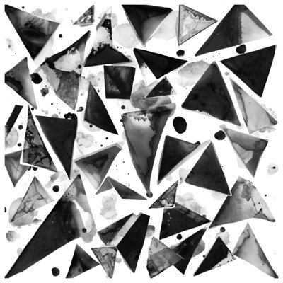 Édredon triangles à encre noire