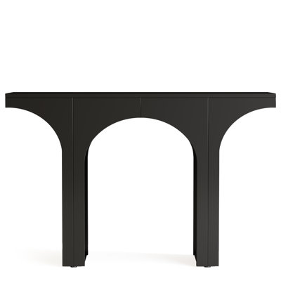 Black Arch-Leg Console Table For Modern Entryway Decoration