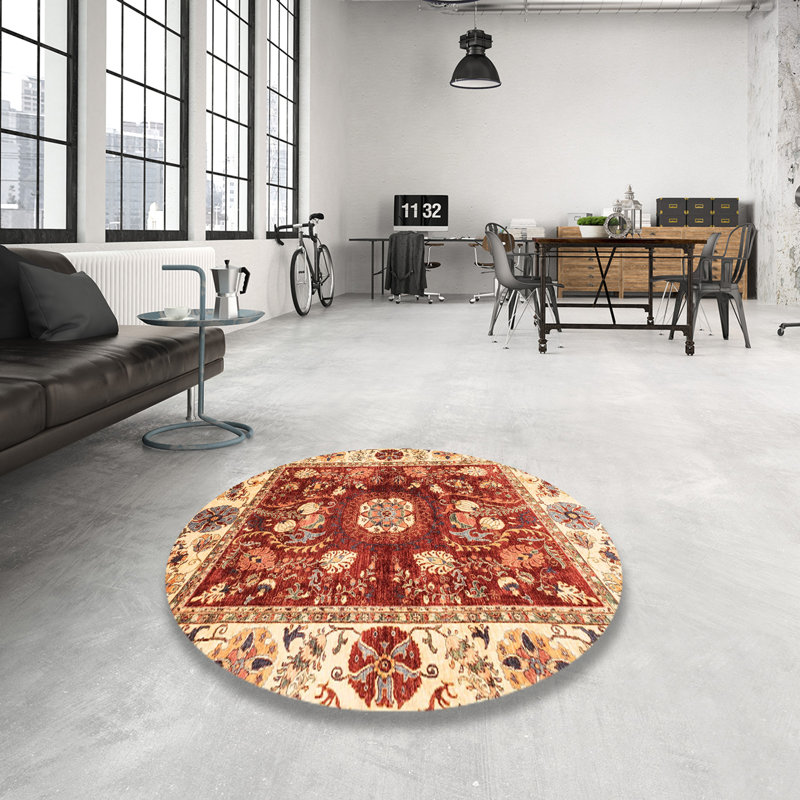 Abstract Indoor Rug, Round 8'