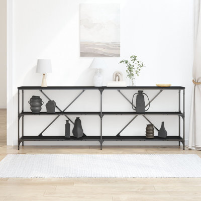 Console Table 200X30x75 Cm Engineered Wood And Steel