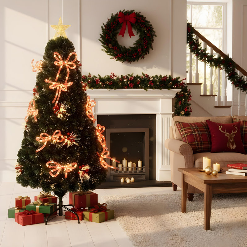 Lighted Artificial Christmas Tree, 4 ft.