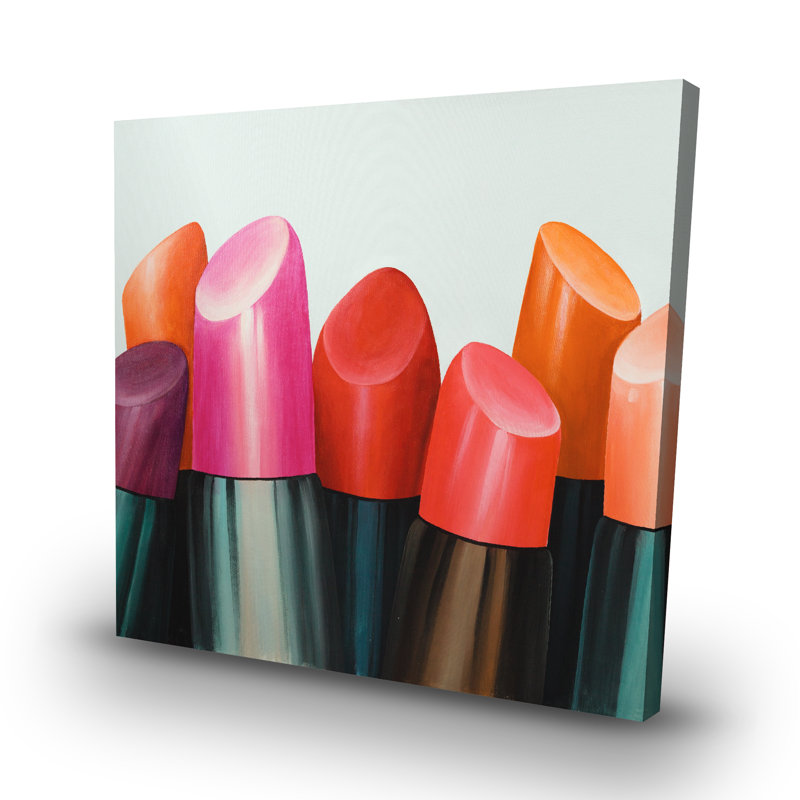 Lipstick addict - 32"x32" art on canvas