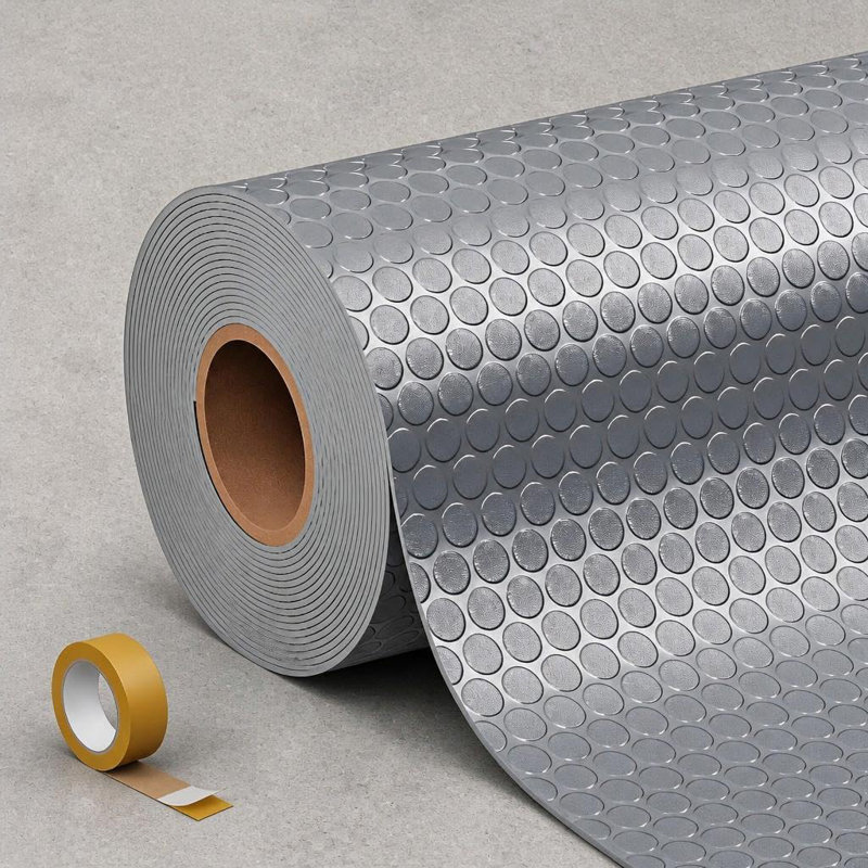 Heavy Duty PVC Garage Floor Mat 7.5x25 ft with Non-Slip Coin Pattern, Waterproof Durable Roll-Out Flooring for Cars, SUVs, Workshop