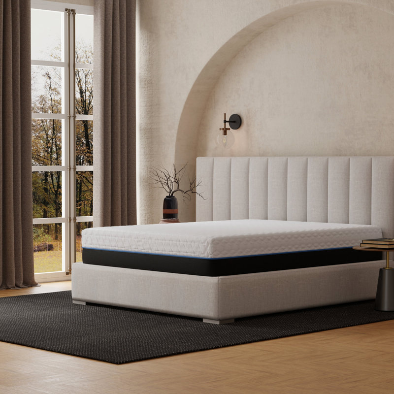 Matelas pour grand lit 12 po - Mousse douce cuivrée avec support en H et couches à mémoire de forme ventilée en gel marbré 2 po