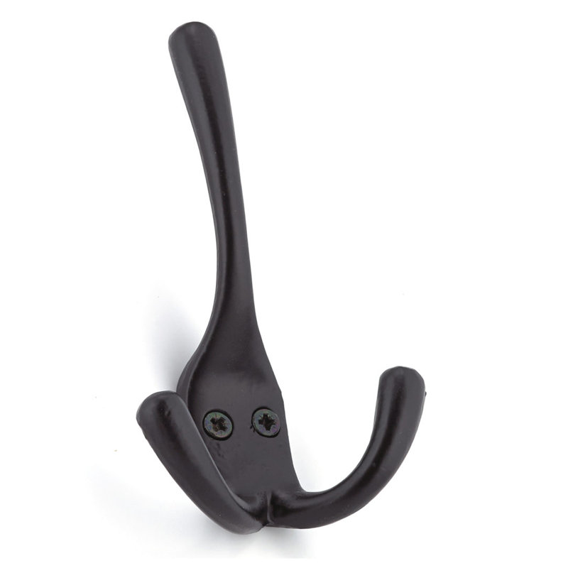 Triple Utility Wall Hook, Matte Black
