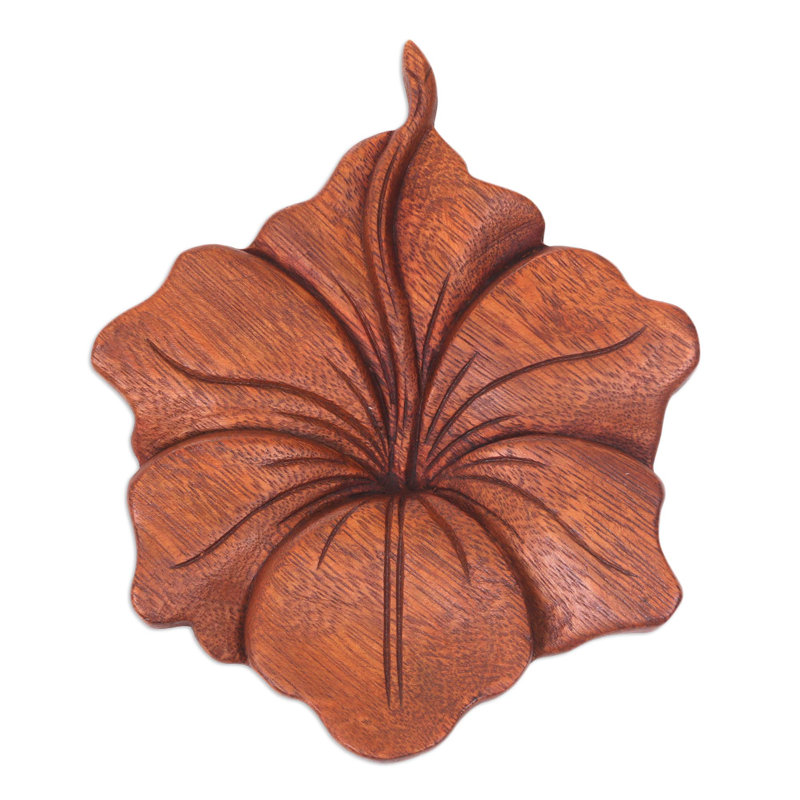 Knipe Handmade Traditional Plants & Flowers Wall Decor on Solid Wood
