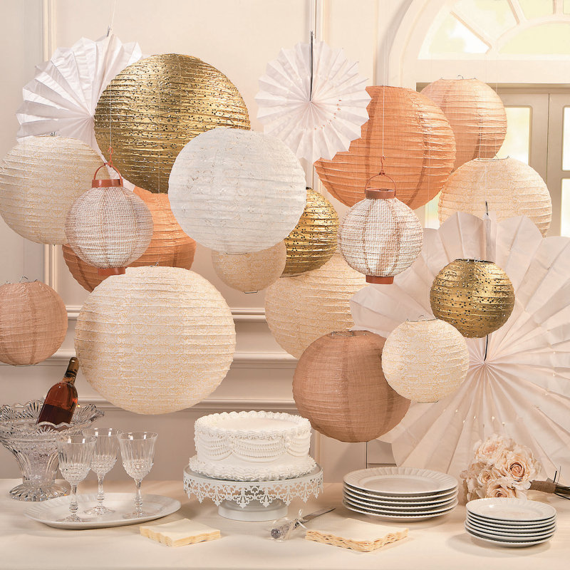 Burlap Paper Lantern