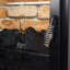 Foyer électrique autoportant à trois côtés, flamme 3D, télécommande, double, 1400 W, 50000 heures de DEL, vue multi-angle, pieds amovibles 21 po avec sécurité élevée, facile à transporter