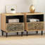 Chandrima 40cm W Iron Bedside Table