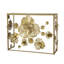 Console 39,5 "x 12" x 30,5 "dorée avec plateau en verre miroir, table d'entrée moderne pour vestibule de vestibule de salon