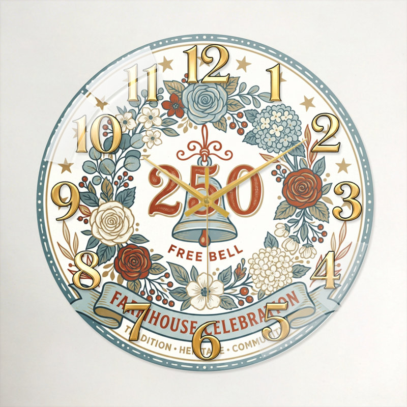 "Floral Bell USA 250th Anniversary Merchandise", 40 x 40 cm (15,7 x 15,7 pouces)