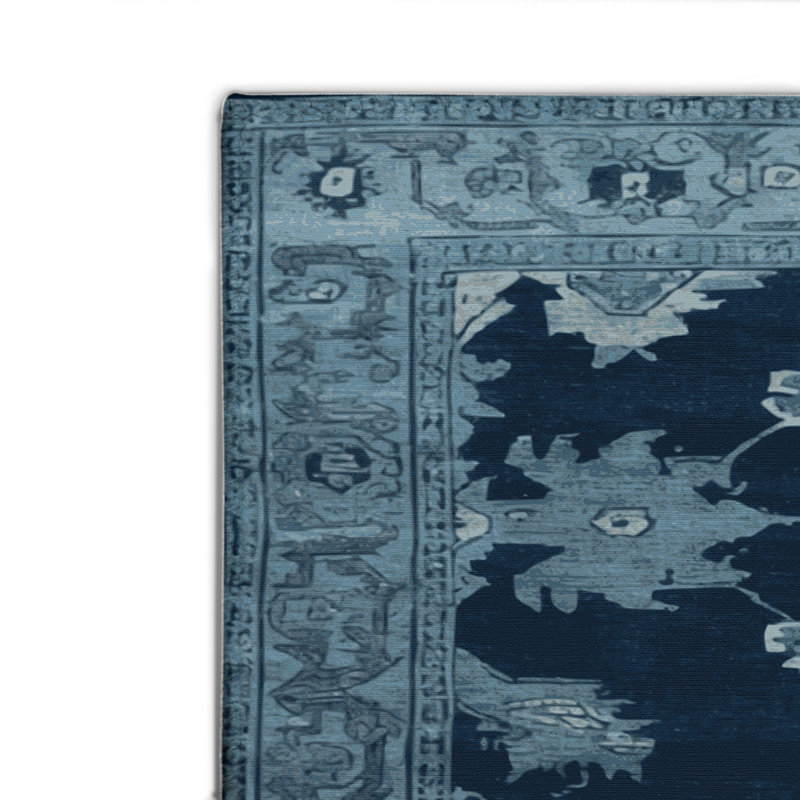 Tapis bleu intérieur et extérieur surteint, Rectangulaire 8 pi x 10 pi