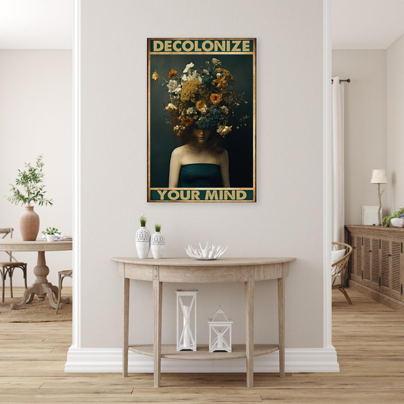 " Decolonize Your Mind ", 20" H x 16" W x 1.25"D