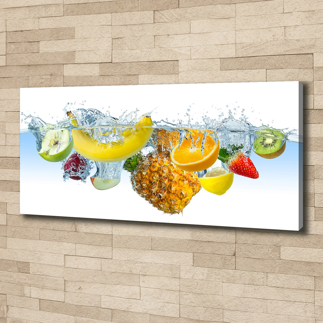 Fruit Under Water - Wrapped Canvas Print