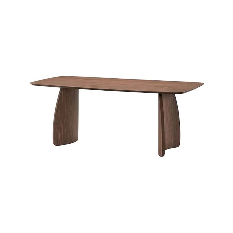 Table de salle à manger 70,6 "Mid-Century, noyer / beige