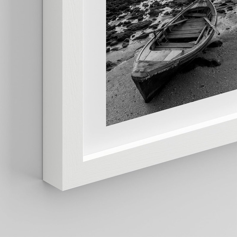 «Black & White Ocean Beach Coastal Seascape Briages», reproduction imprimée sur papier, 8 pièces, L 11 po x H 14 po