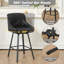 Swivel Counter Stool with Metal Frame-1836565644