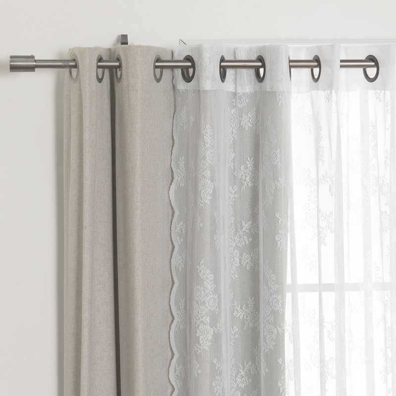 Fortney Polyester Sliding Panel Pair, 52" x 84", Natural