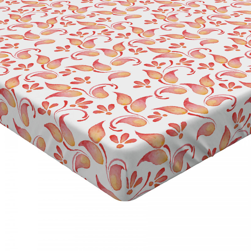 Microfiber Paisley Fitted Sheet, Twin Fitted Sheet