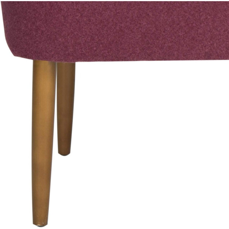 Wauhillau Polyester Blend Upholstered Bench, Maroon