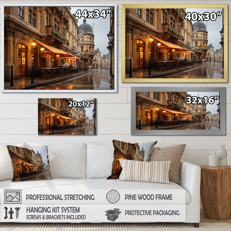Marlyn France Dijon Architecture - reproduction, Cadre simple argenté, H 30 po x l 40 po x P 1,5 po