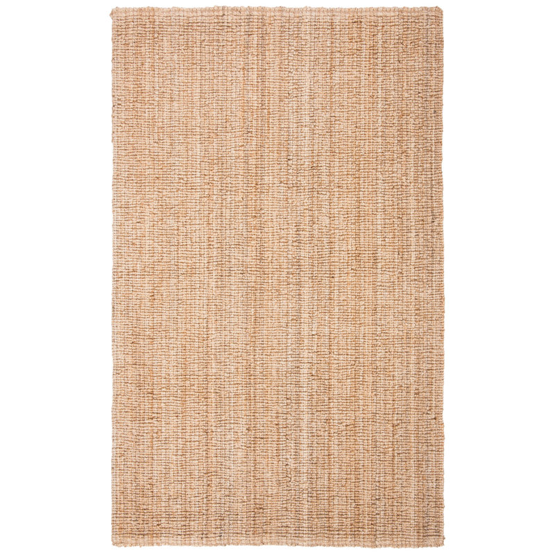 Redick Natural Fiber Hand Loomed Jute Solid Color Rug, Rectangle 5' x 8'