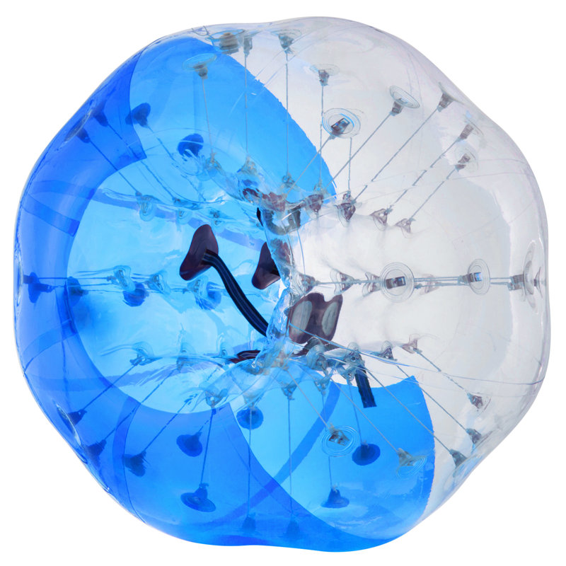 2Pcs 1,5M boule de butoir gonflable Bubble Zorb Ball, Transparent / rouge / bleu, H 59 po x l 59 po x P 59 po