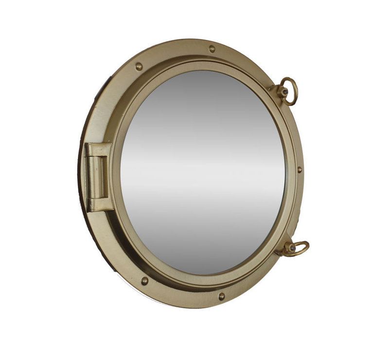 Miroir décoratif Ellert, H 24 po x l 24 po, Or
