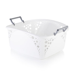 Plastic Laundry Basket with Handles