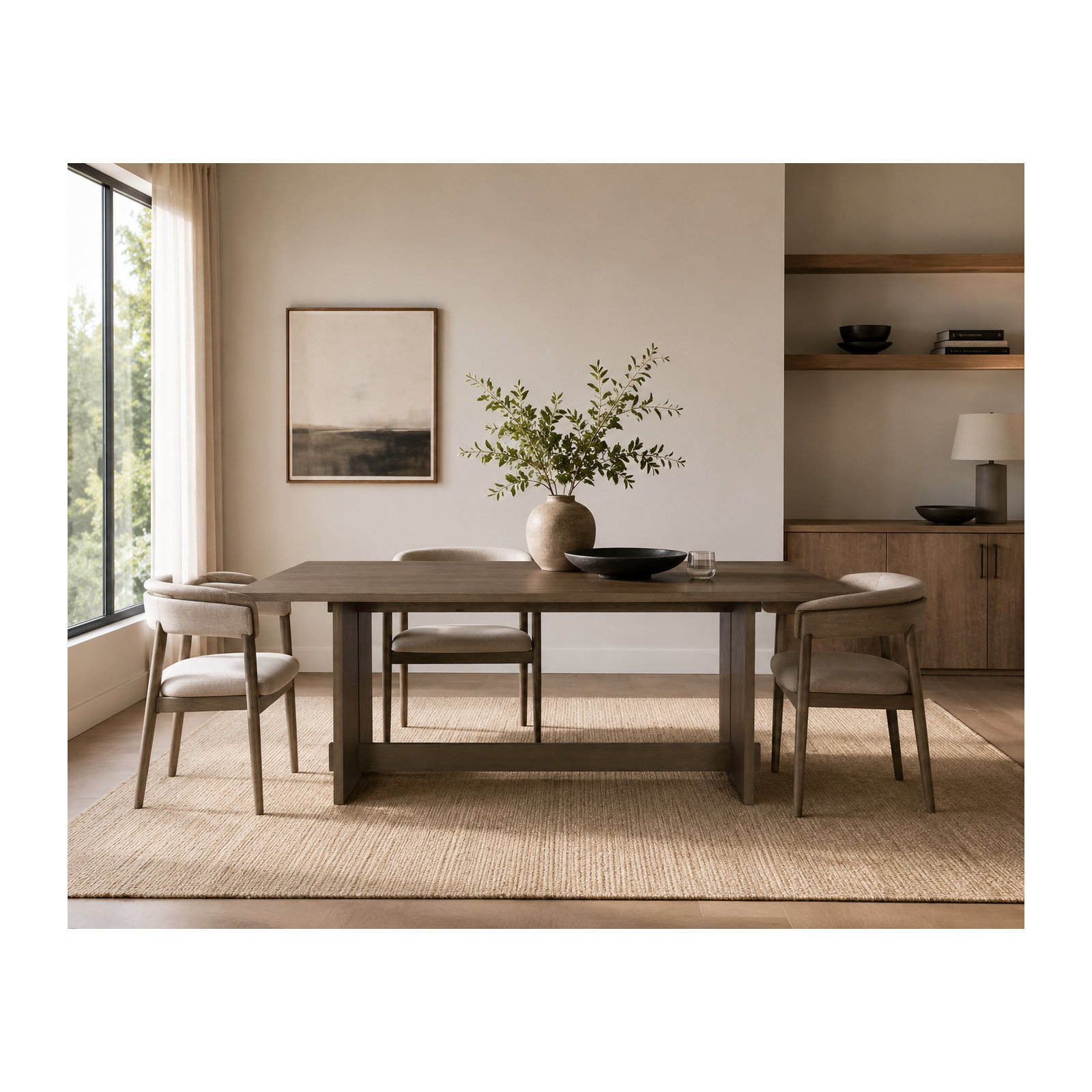 Dalina 84"ining Table, Brown-Medium