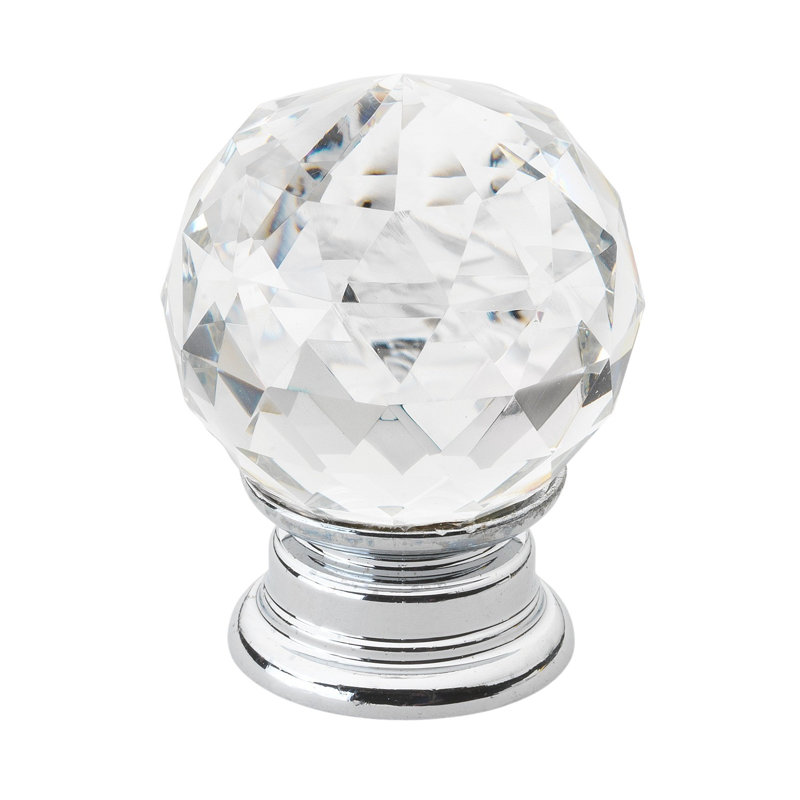 Paquet multiple de boutons ronds surdimensionnés, Chrome poli, 1.25"