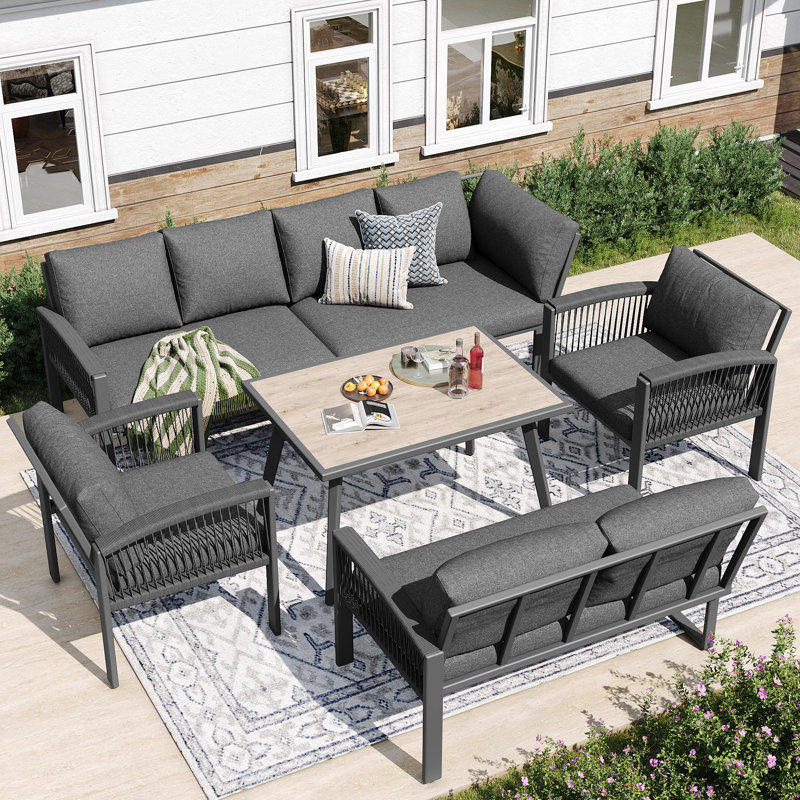 Garden Lounge Set For 8 People, Grey, Grey
