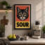 Sour Cat Retro - Wrapped Canvas-1429935993-1429935994