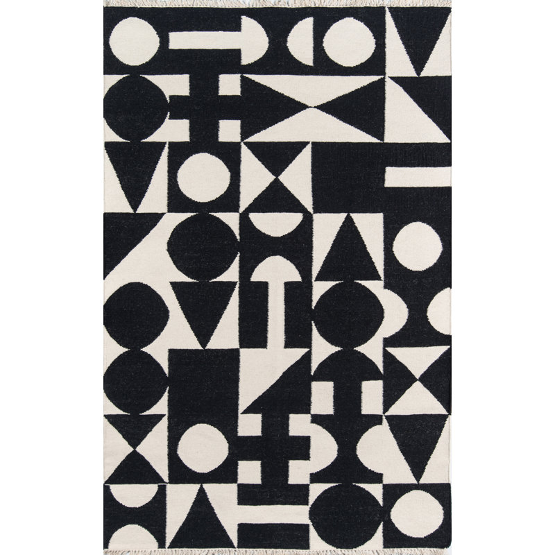 Roshni Wool Geometric Indoor Rug, Rectangle 7'6" x 9'6"