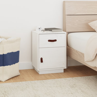 Kaleth 40cm W Solid Wood Bedside Table