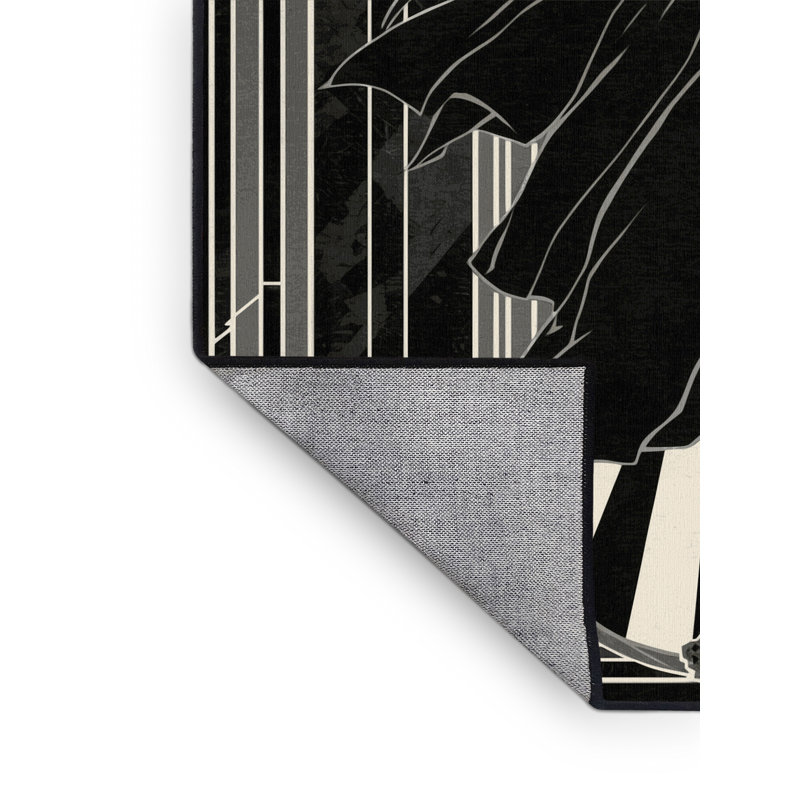 Tapis art déco lavable à la machine Alan Witch, 3 X 5