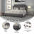 Aluino Arched Button Tufted Upholstered Platform Bed Frame - No Box Spring Required-395099096-395099102