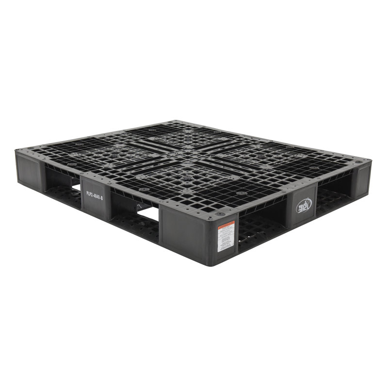 48 in. x 40 in. x 6 in. Black Plastic Pallet/Skid