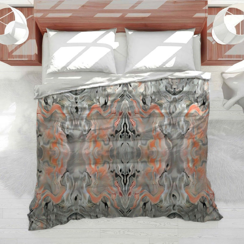 Édredon à motifs abstraits et reflets abstraits, Édredon grand