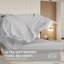 Ensemble de draps 4 pièces de couleur unie avec fibres ultra-fines convenant aux chambres familiales-116380249-116380252