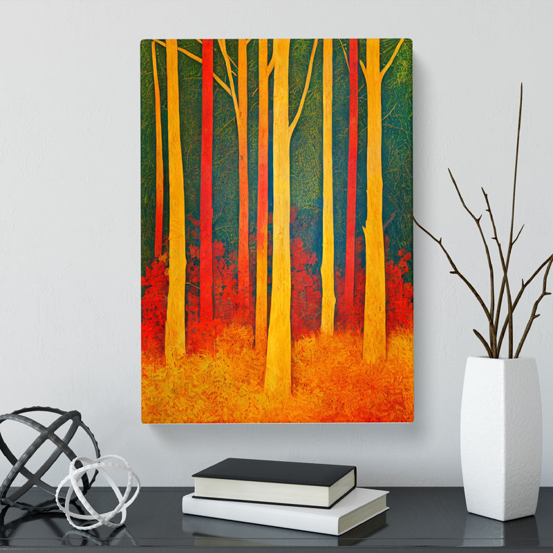 Autumn Forest Abstract Vol.6 - Wrapped Canvas, 76cm H x 50cm W x 3cm D