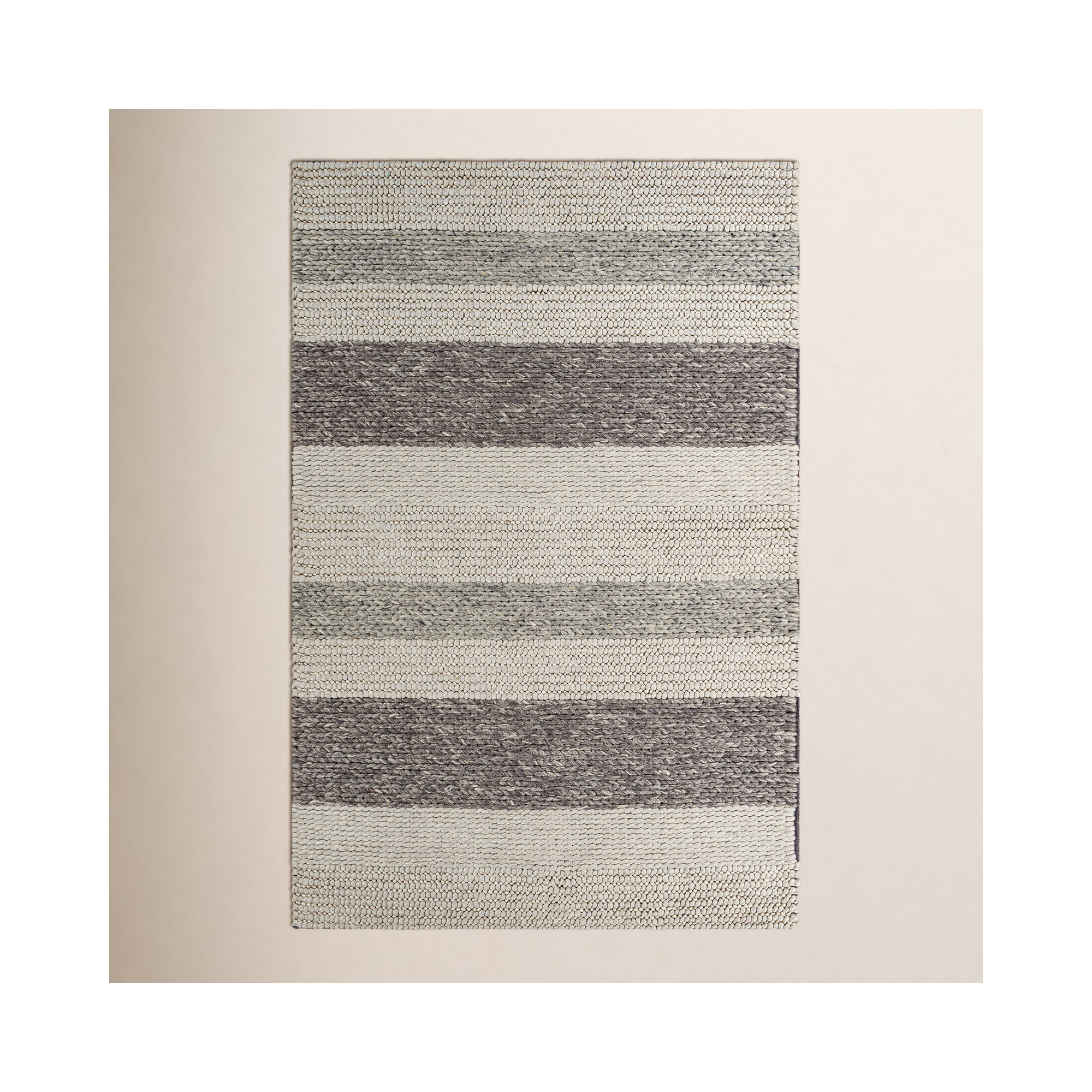 Norham Handmade Black Rug, Rectangle 8' x 10'
