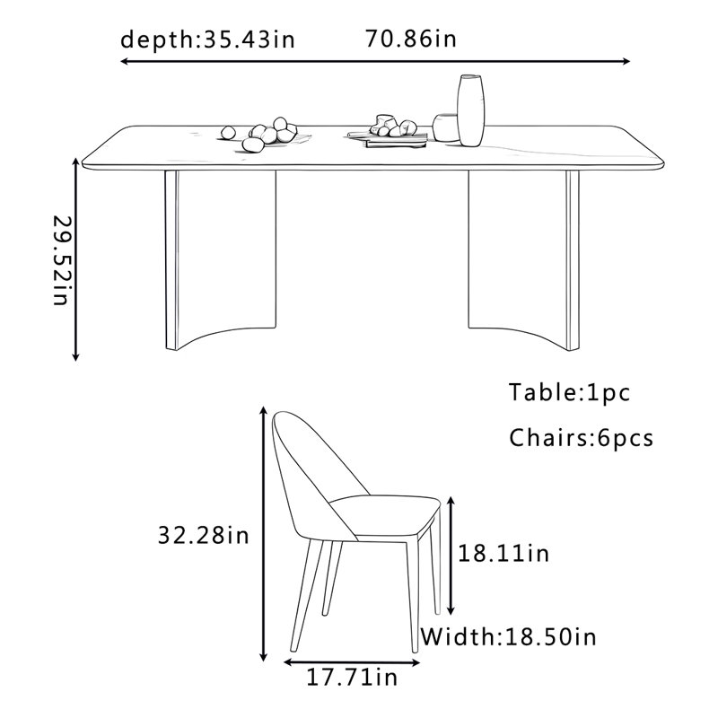 Jaydem, 29.52"H x 70.86"L x 35.43"W