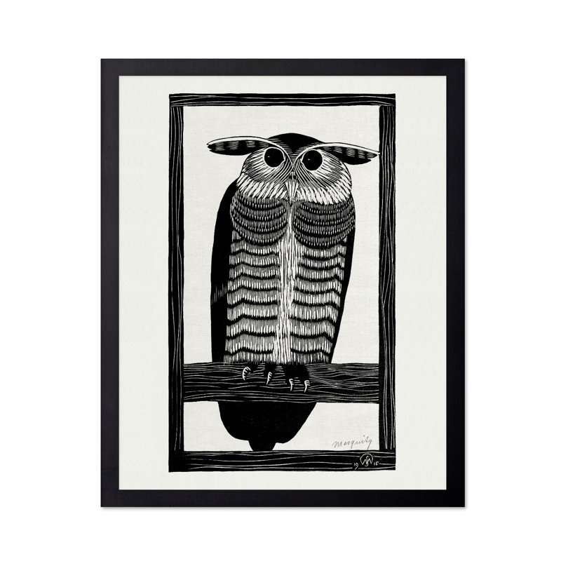Chouette cornue, Black Framed, Poster, 24"H x 32"W