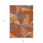 Tapis intérieur / extérieur géométrique lavable gris et rose 9 pi x 12 pi